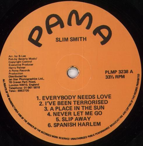 英7” Slim Smith / Junior Smith Everybody Needs Love / Come Back Girl UN504 Unity /00050 Slim Smith / Junior Smith – Everybody Needs Love / Come Back